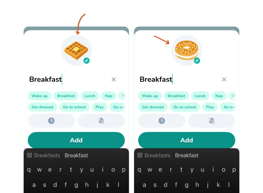Give similar entries recognisable variation — Lil Planner interface example