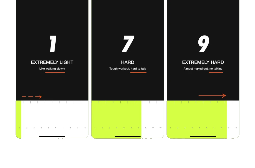 Translate an abstract scale into experience — Nike interface example