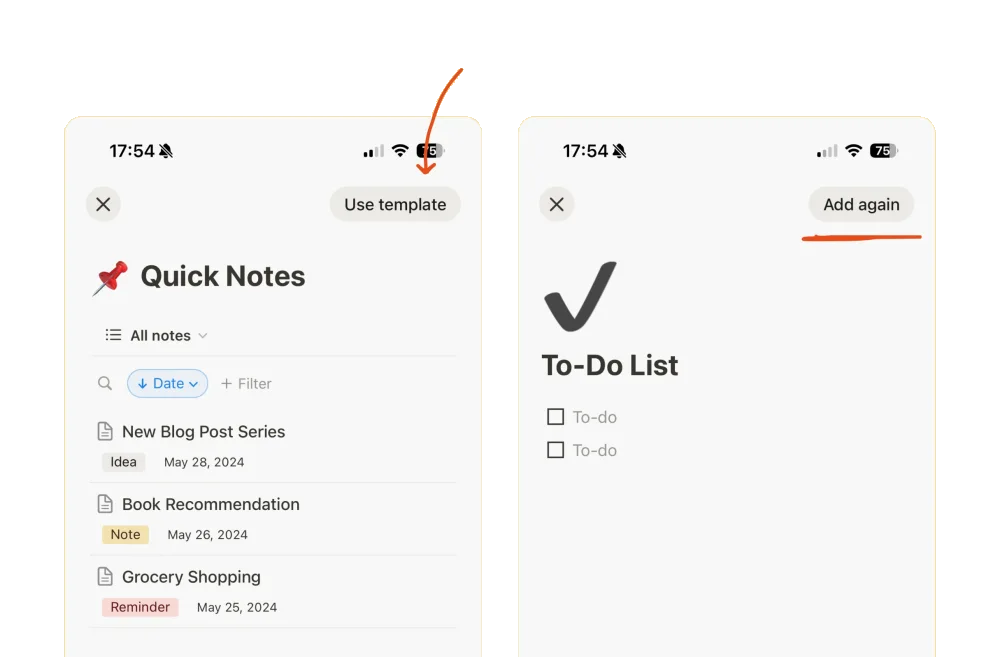 Acknowledge a pattern the user already knows — Notion interface example