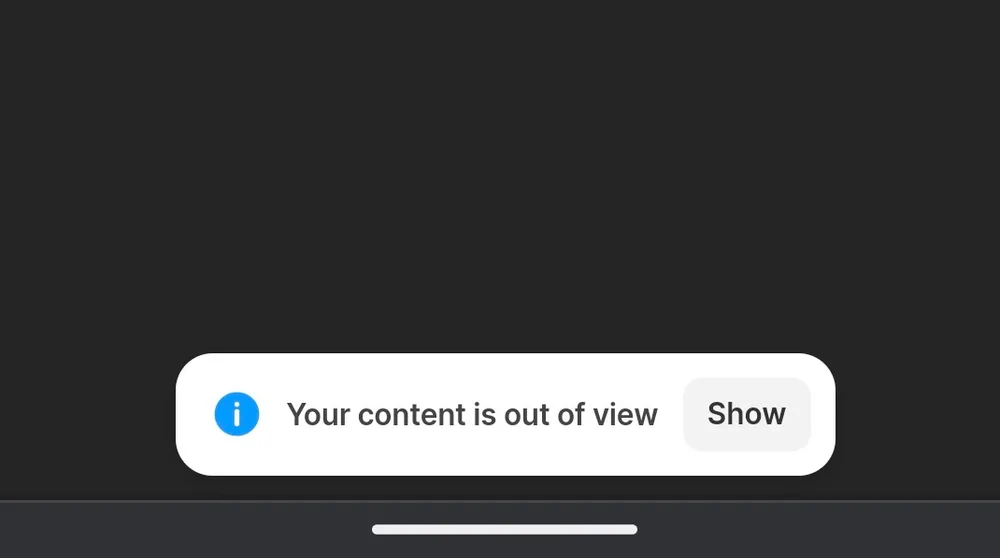 Explain where the missing content went — Framer interface example