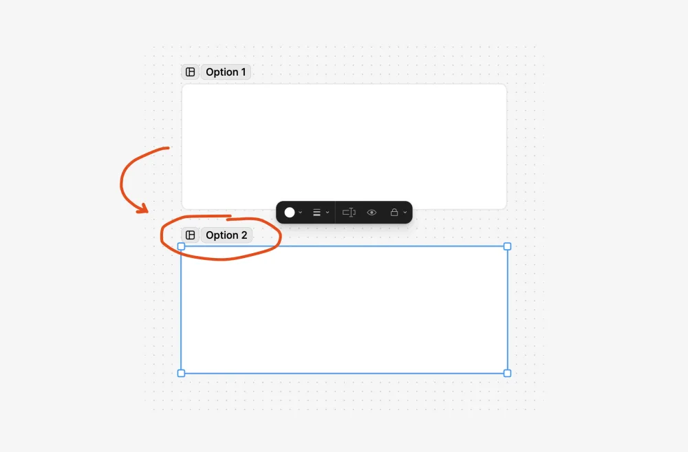 Continue a naming sequence — Figma interface example