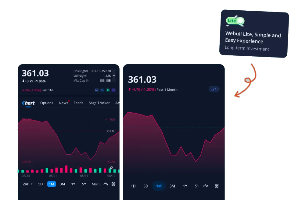Test the absence of advanced interface elements — WeBull interface example