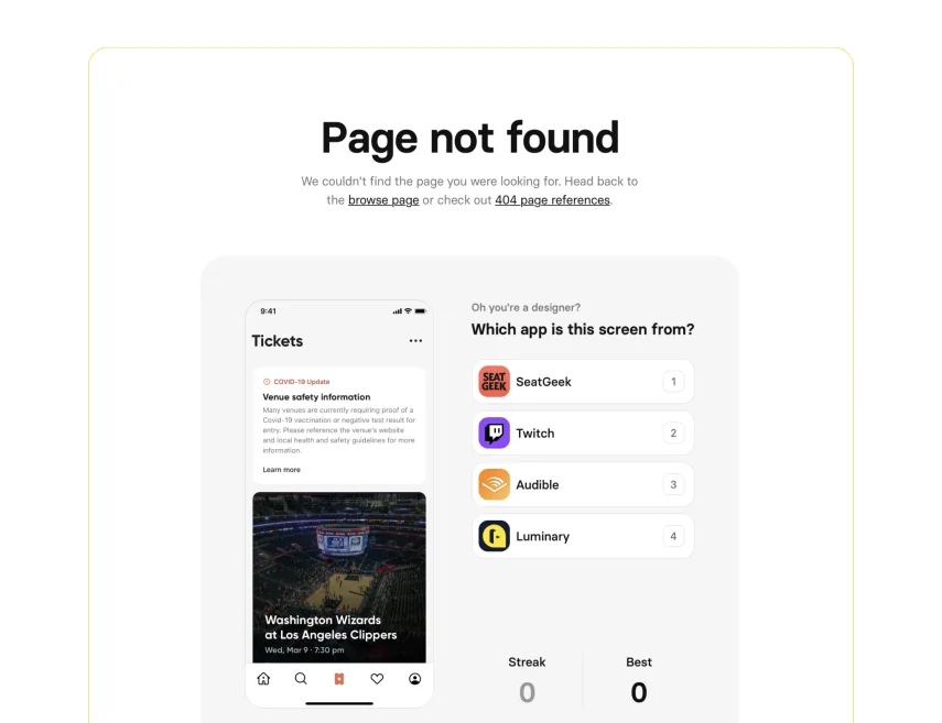Use a reference the audience can recognise — Mobbin interface example
