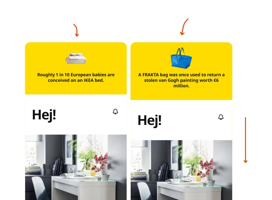 Make routine feedback a little more interesting — IKEA interface example